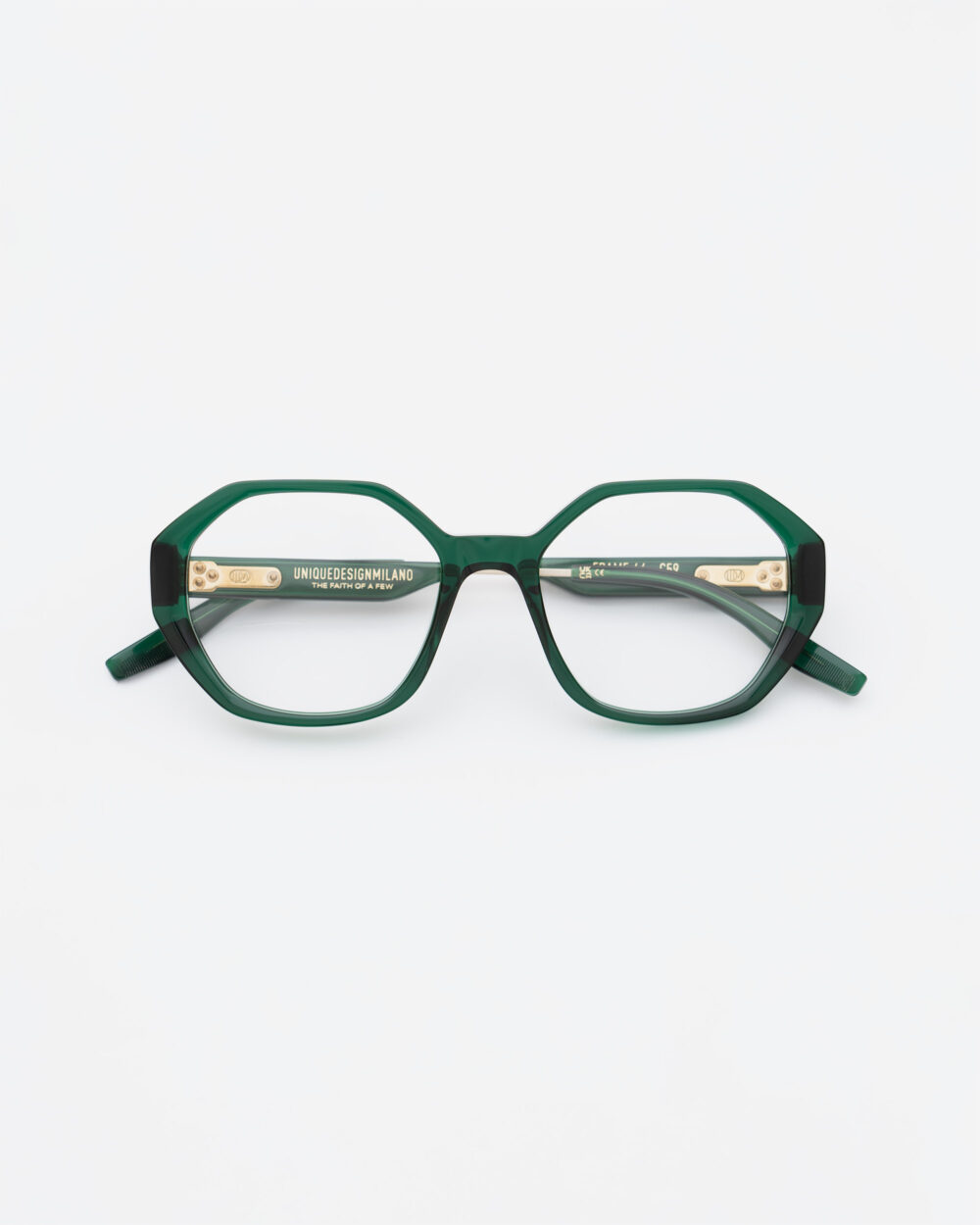 Frame 46 Green Optical Eyewear by Uniquedesignmilano