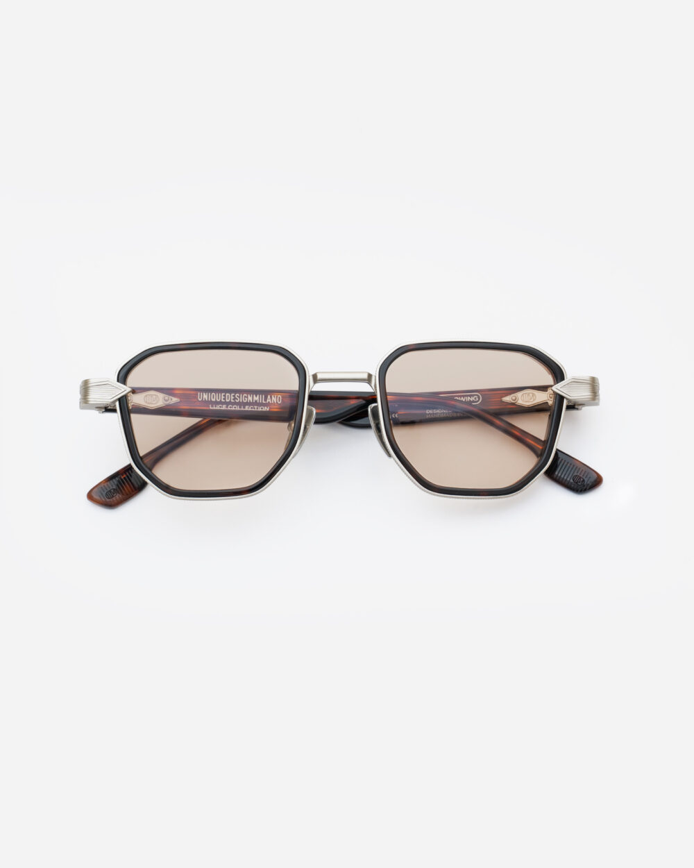 The Glowing tortoise sunglasses, LUCE COLLECTION by UNIQUEDESIGNMILANO
