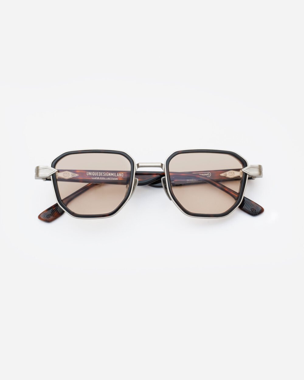 The Glowing tortoise sunglasses, LUCE COLLECTION by UNIQUEDESIGNMILANO