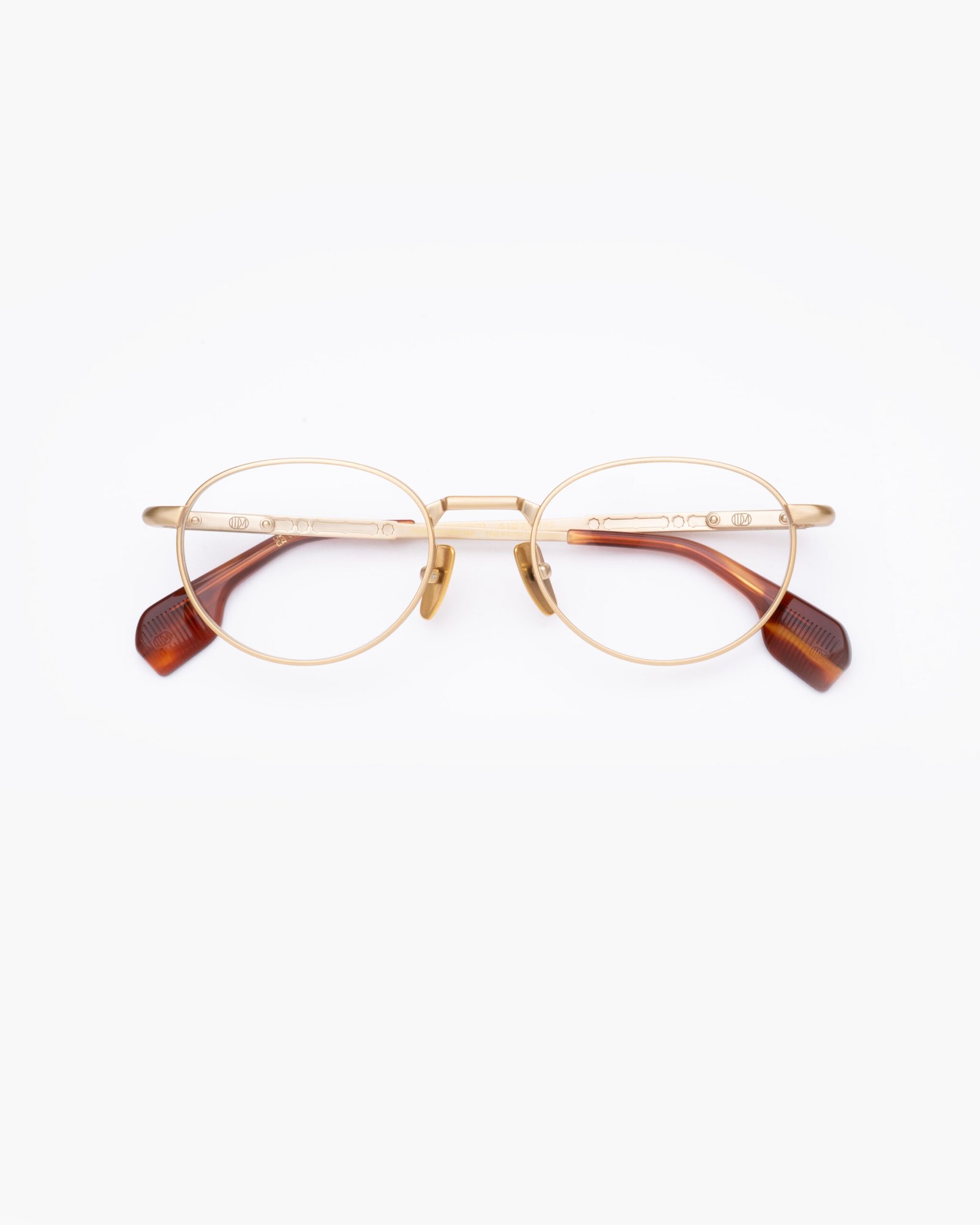 FRAME55 titanium gold tortoise optical eyewear by Uniquedesignmilano