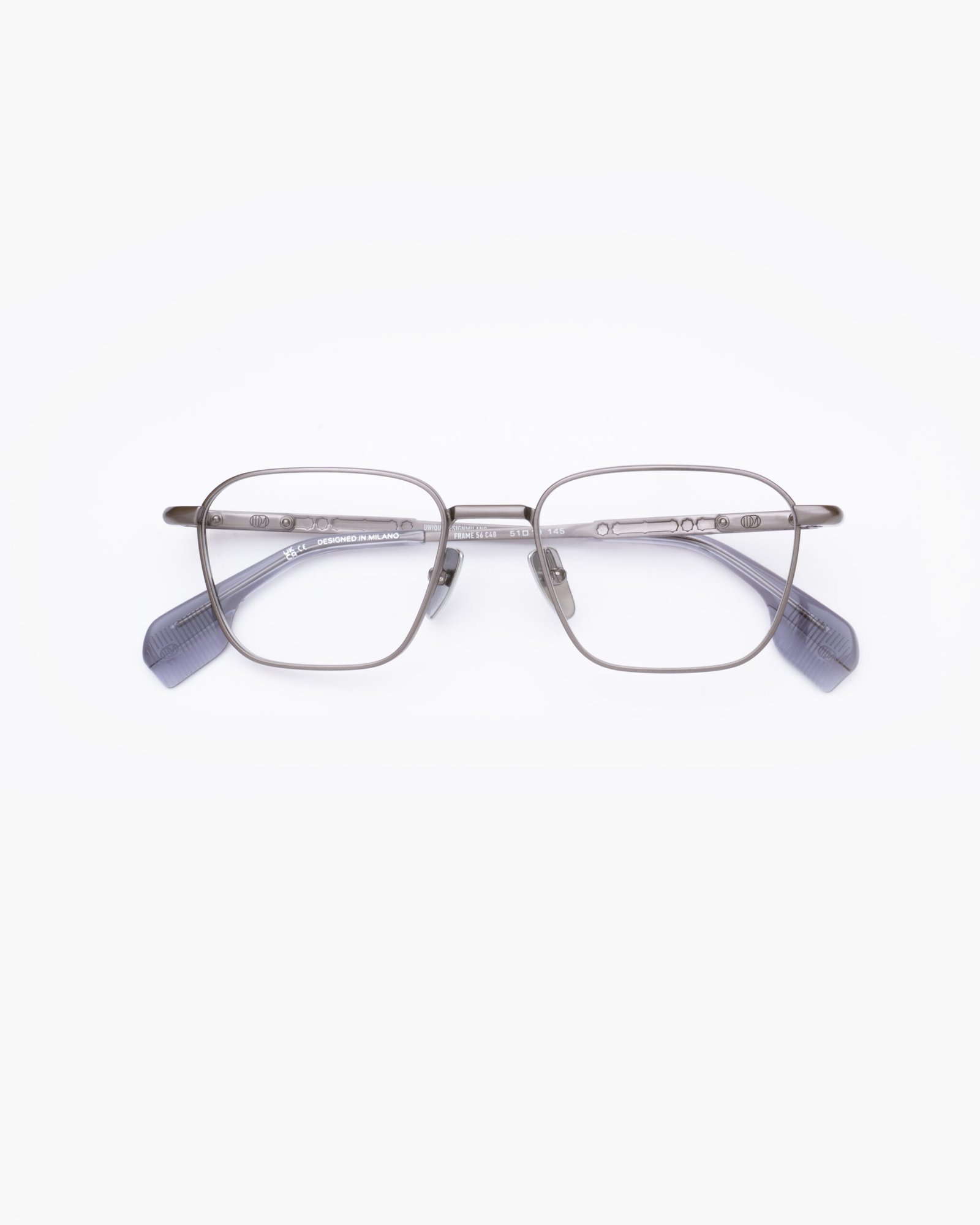 FRAME56 titanium gun lilac optical eyewear by Uniquedesignmilano
